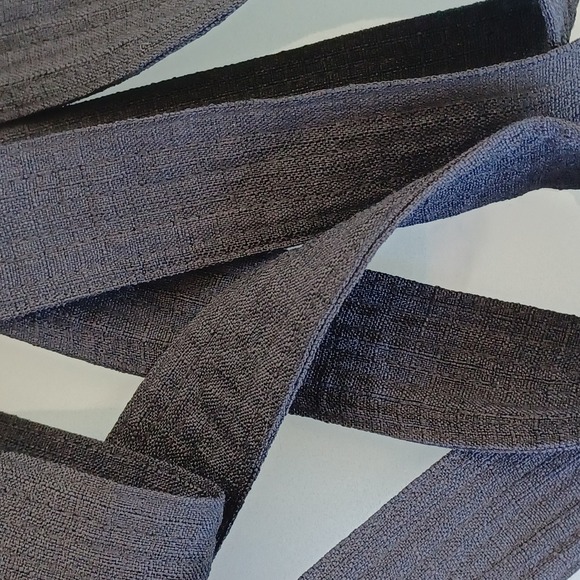 Chico's Travelers Black Wrap Midi Dress 3/4 Sleeve Tie Waist Size 2 L Large - Picture 7 of 7